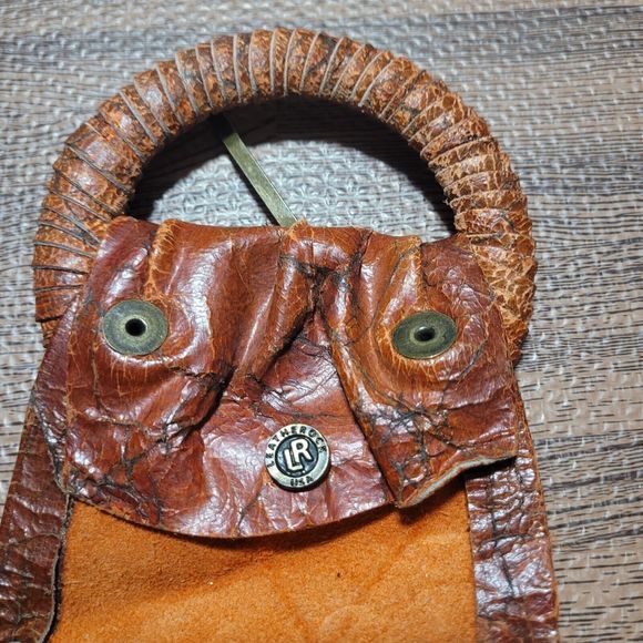 vintage USA made LEATHERROCK tooled leather 43 western  belt main image 5